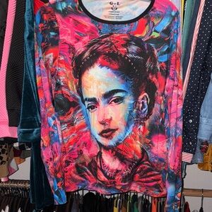 C&I Multicolor Frida Kahlo Graphic Top